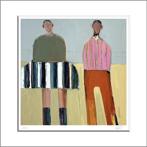 Small Figures #443, PRINT, 16"x16", matted, $140
