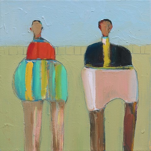 Small Figure(s) #365, 12"x12", oil on canvas, unframed, $1100