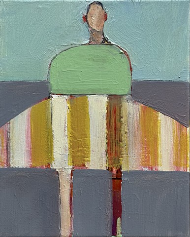 Small Figure #422, 10"x8", oil on canvas, framed, $800 