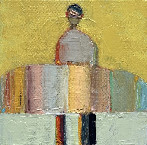 Small Figure #425, 8"x8", oil on canvas, SOLD