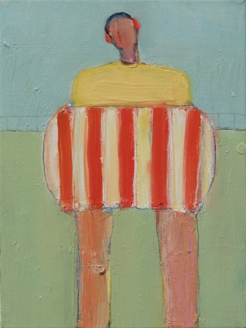 Small Figure(s) #385, 12"x9", oil on canvas, framed, $890