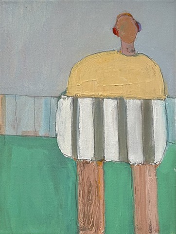 Small Figure(s) #394, 12"x9", oil on canvas, framed, $890