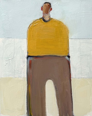 Small Figure #465, 14"x11", oil on panel, framed, $1,300