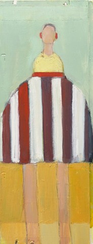 Small Figure #493, 13"x5", oil on panel, $660