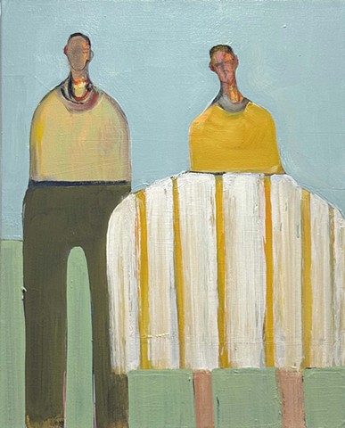 Small Figures #472, 20"x16", oil on canvas, unframed, SOLD