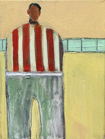 Small Figure #454, 12"x9", oil on canvas, $890