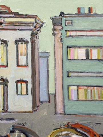 SF #62, 16"x12", oil and graphite on panel, framed, $1,300