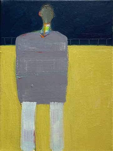 Small Figure #388, 12"x9", oil on canvas, framed, $890