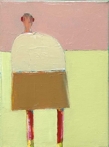 Small Figure #404, 12"x9", oil on canvas, framed, $890