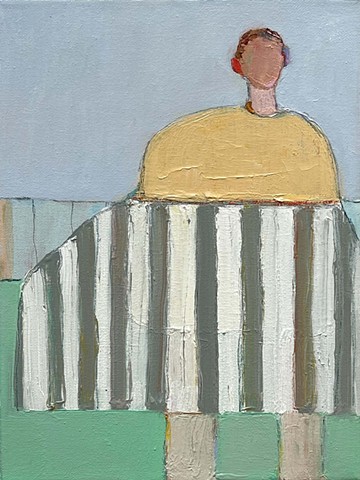 Small Figure #448, 12"x9", oil on canvas, 2025, SOLD