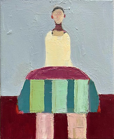 Small Figure #423, 10"x8", oil on canvas, framed, $800 