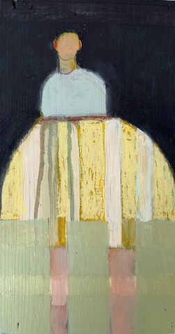 Small Figure #495, 12"x6", oil on panel, $660