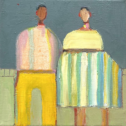 Small Figure #437, 8"x8", oil on canvas, SOLD