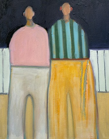 Small Figures #497, 14"x11", oil on canvas, $1,300