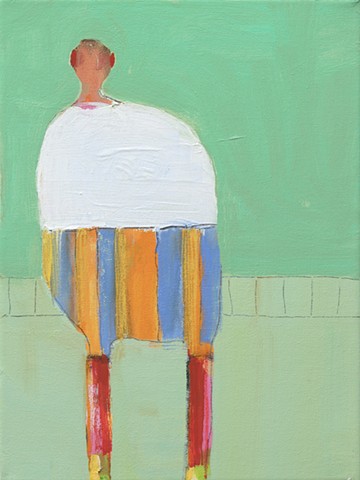 Small Figure #404, 12"x9", oil on canvas, framed, $890
