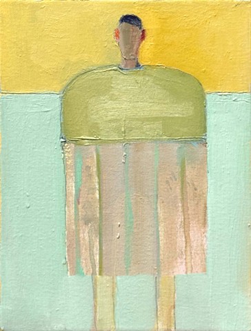 Small Figure #399, 12"x9", oil on canvas, framed, $890