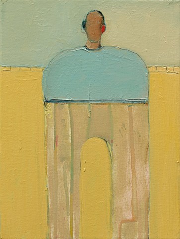 Small Figure(s) #399, 12"x9", oil on canvas, framed, $890