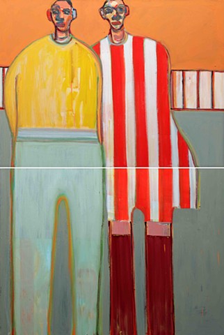 Imaginary Friends #61, diptych, 72x48, oil on canvas, price upon request