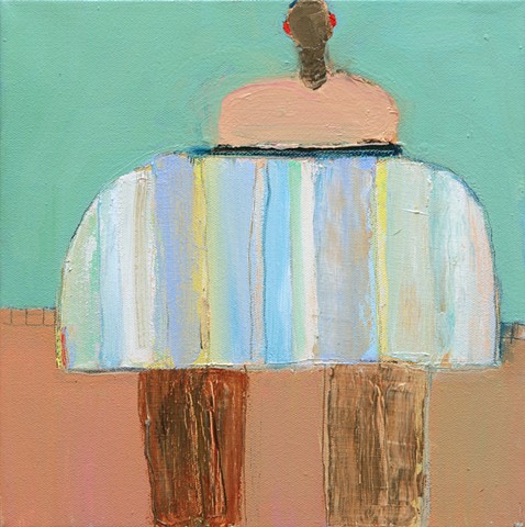 Small Figure(s) #370, 12"x12", oil on canvas, unframed, $1100