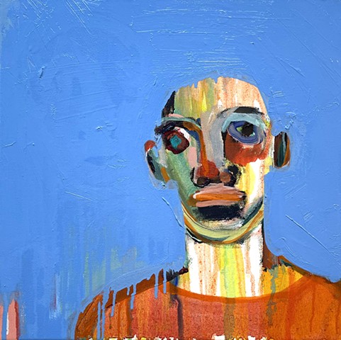 Portrait #32, 15"x15", oil on canvas, $1500