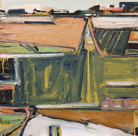 Airfield #32, oil on canvas, 24x24, price upon request