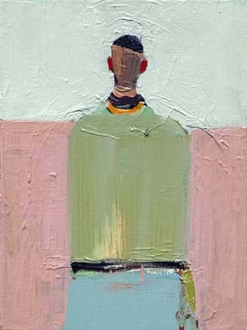 Small Figure #453, 12"x9", oil on canvas, framed, $890