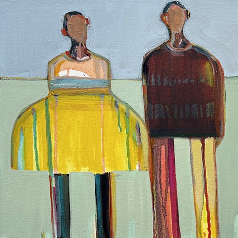 Small Figure #440, 15"x15", oil on canvas, SOLD