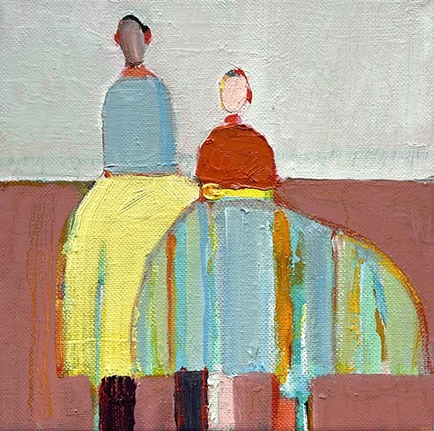 Small Figure #429, 8"x8", oil on canvas, SOLD