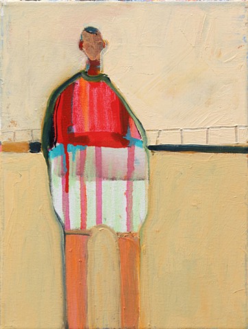 Small Figure #405, 12"x9", oil on canvas, framed, $890