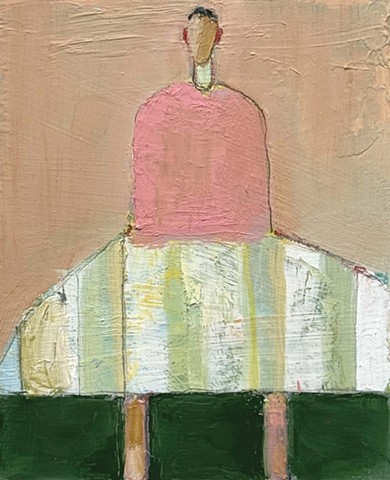 Small Figure #462, 10"x8", oil on panel, framed, $800
