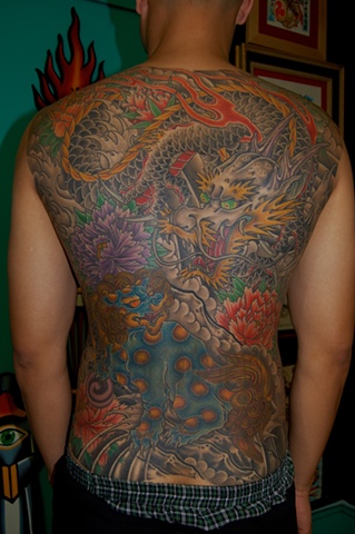 dragon shishi back