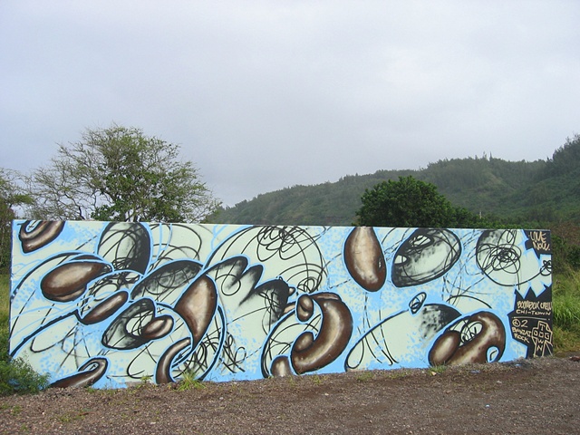 Banzaii Rock Skate Park mural #1, North Shore, Oahu, Hawaii