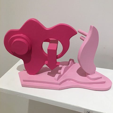 Medium sculpture study in pinks