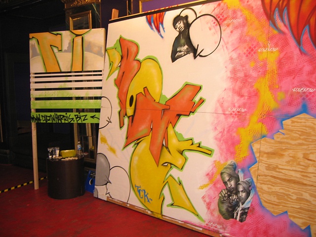 Myspace mural-process shot 3 - left view