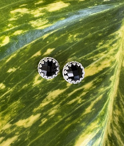 fancy black onyx studs