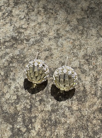 fancy lemon quartz studs