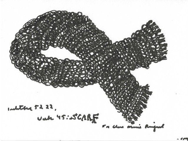 Inktober Week 45: Scarf