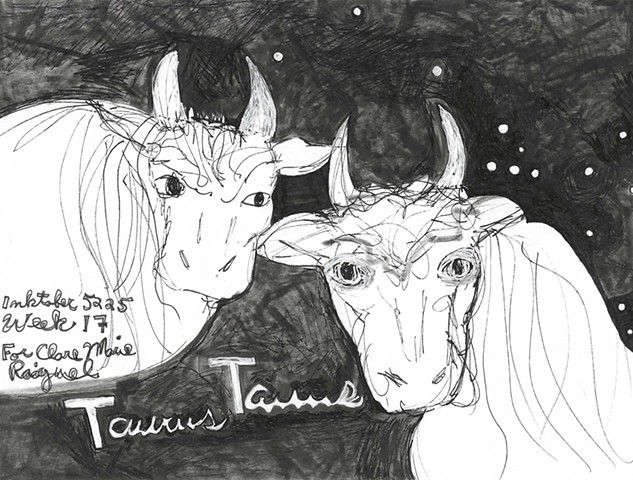 Inktober, Week 17: Taurus