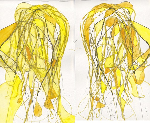 Golden Fleece, 2013. Ink on paper, 10"x8".