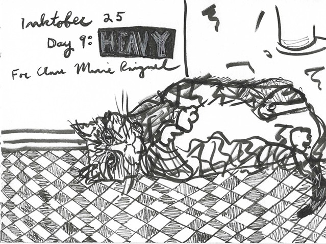 Inktober Day 9: Heavy