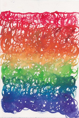 Rainbow, 2013. Ink on paper, 10"x7".
