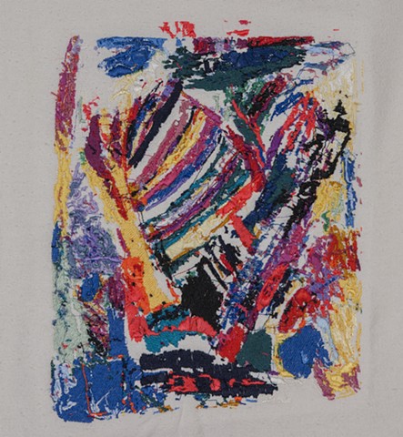 Natalie’s Heart, detail, 2015. Digital embroidery on raw silk, 21.25” x 13.50”.