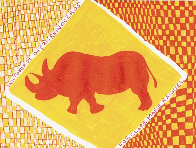 Inktober, Day 21: Rhinoceros 