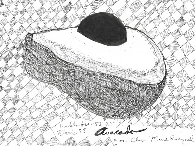 Inktober Week 38: Avocado 