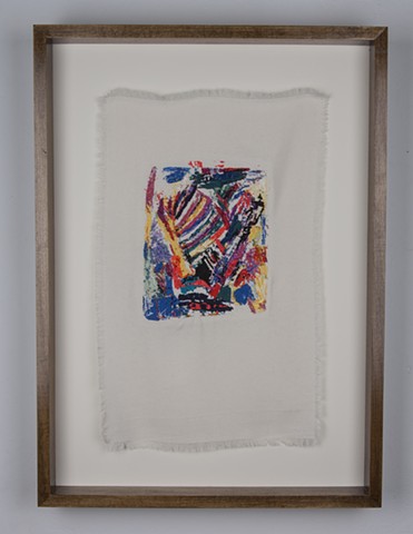 Natalie’s Heart, 2015. Digital embroidery on raw silk, 21.25” x 13.50”.