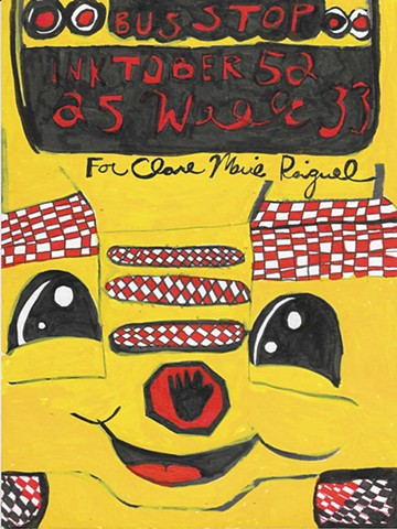 Inktober Week 33: Bus Stop