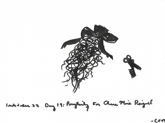 Inktober Day 19: Ponytail