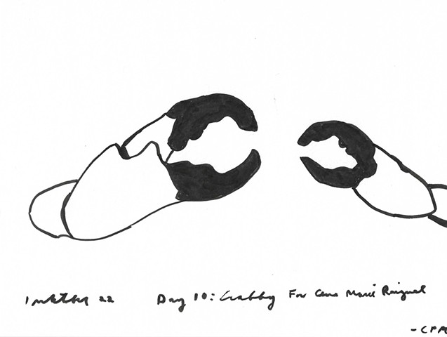 Inktober Day 10: Crabby