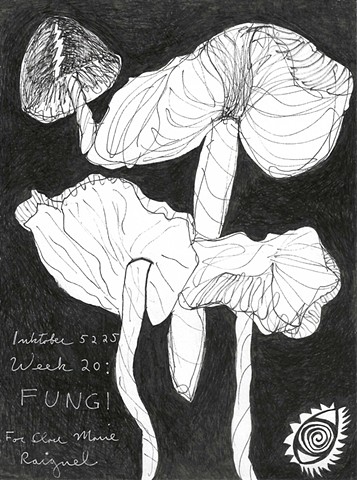 Inktober, Week 20: Fungi