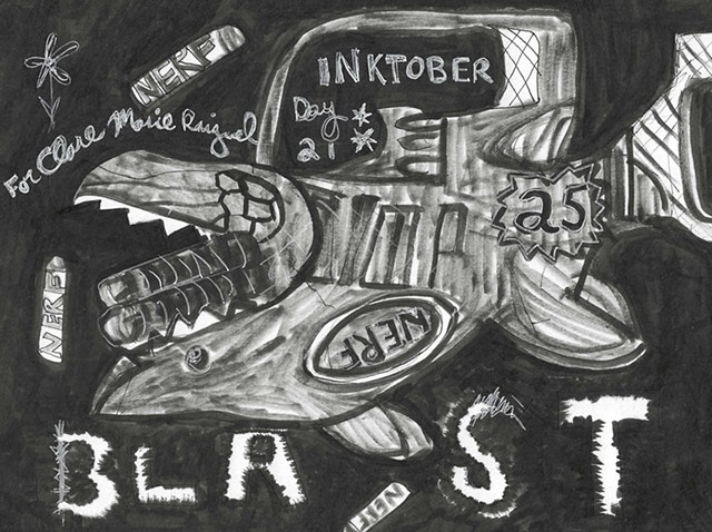 Inktober Day 21: Blast